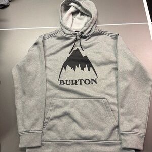 BURTON Durable Goods Gray Snowboarding Mountain Hoodie Sweatshirt Size Medium